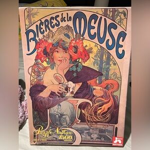 Vintage Sealed Rare Puzzle Nathan 1500 Piece Puzzle, 1979 Bieres de La Meuse